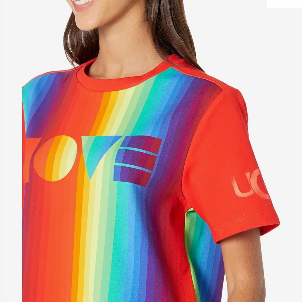 Ugg U Pride logo love crew neck short sleeve tee XS - Picture 4 of 11